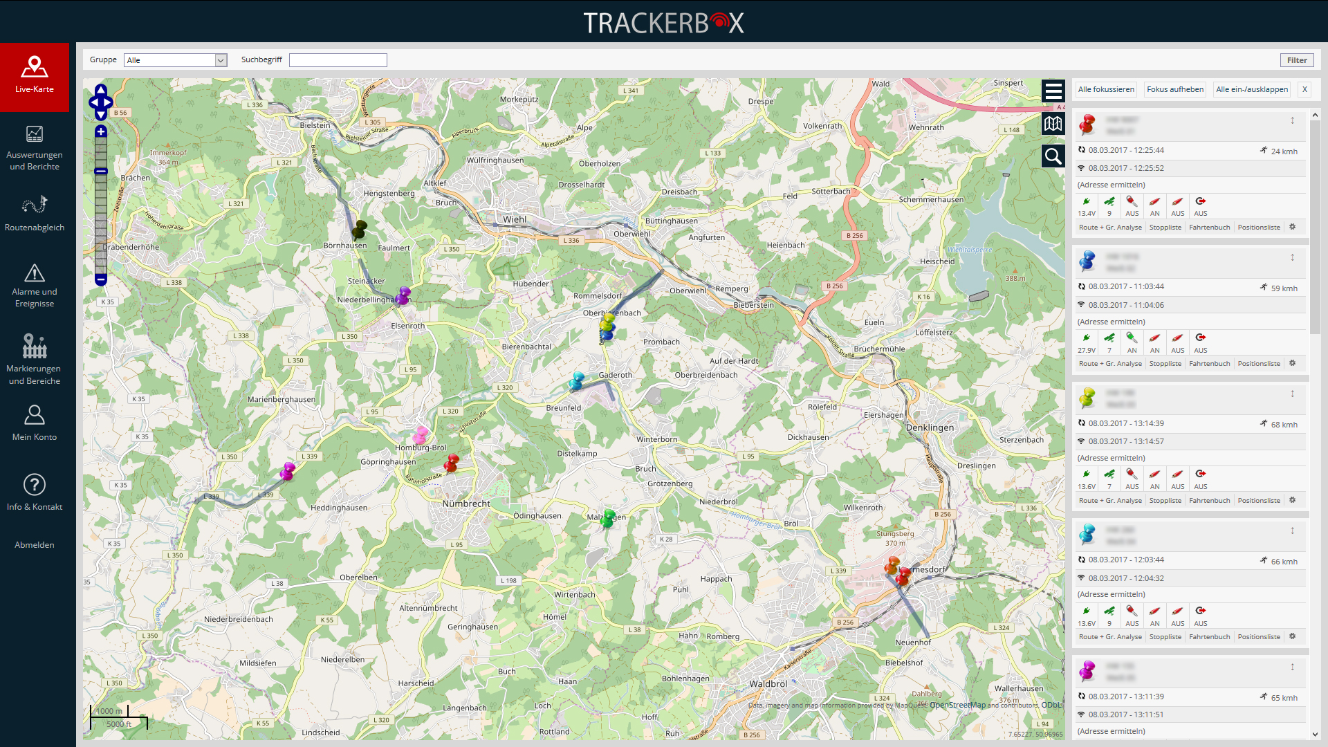 Verbessertes Live-Tracking